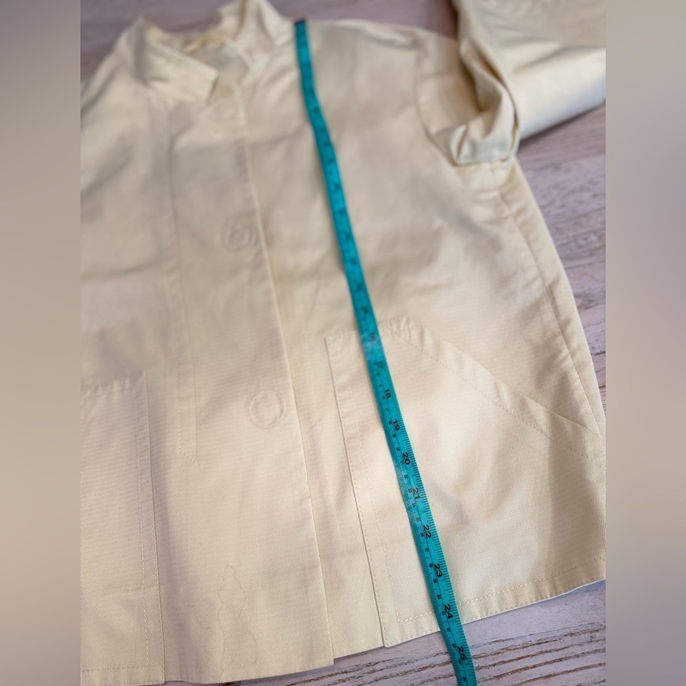 Akris Punto Yellow cropped jacket lightweight size 8 - Picture 6 of 12